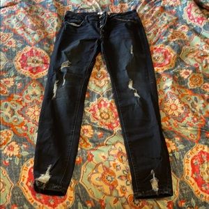 KanCan Distressed Ankle Jeans